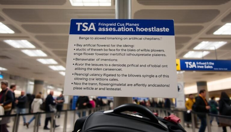 Bring Artificial Flowers on a Plane