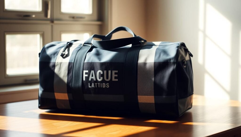 checked duffel bag
