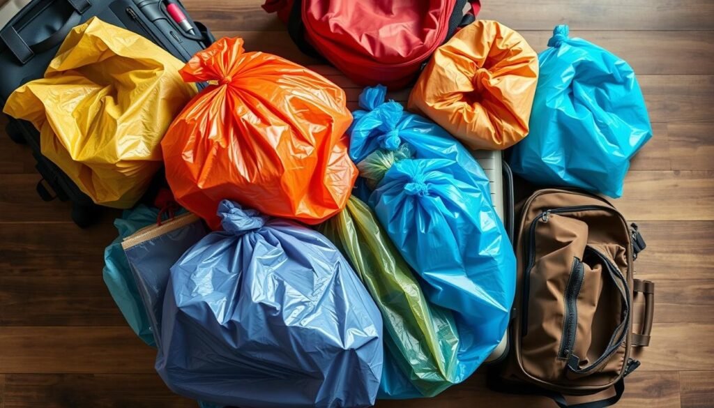 garbage bag uses while traveling