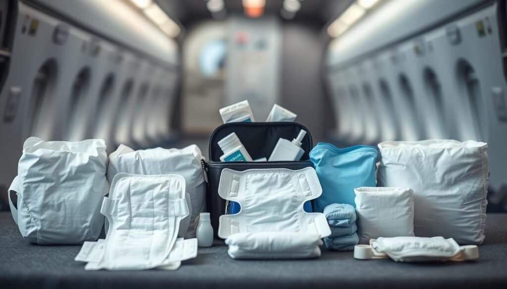 packing adult diapers for air travel